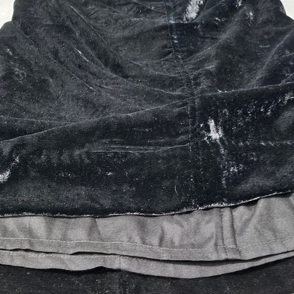 FREE PEOPLE CHELSEY BLACK VELOUR MINI DRESS SIZE XS - TIMELESS ELEGANCE! - Picture 11 of 14